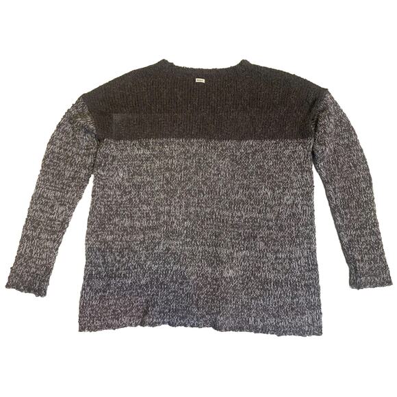 RVCA Sweater Womens Small Brown Tweed 100% Acrylic Skater Chunky Knit Pullover - Picture 2 of 10